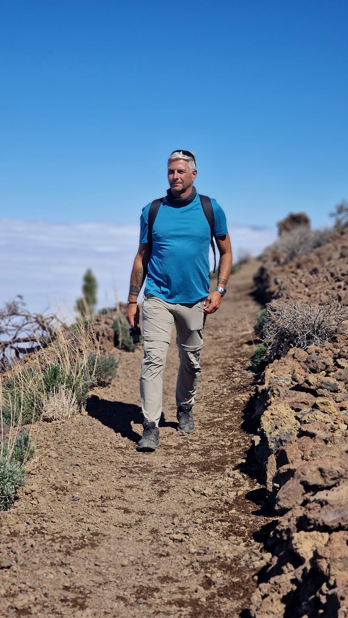 Andreas walking on a Tenerife trail